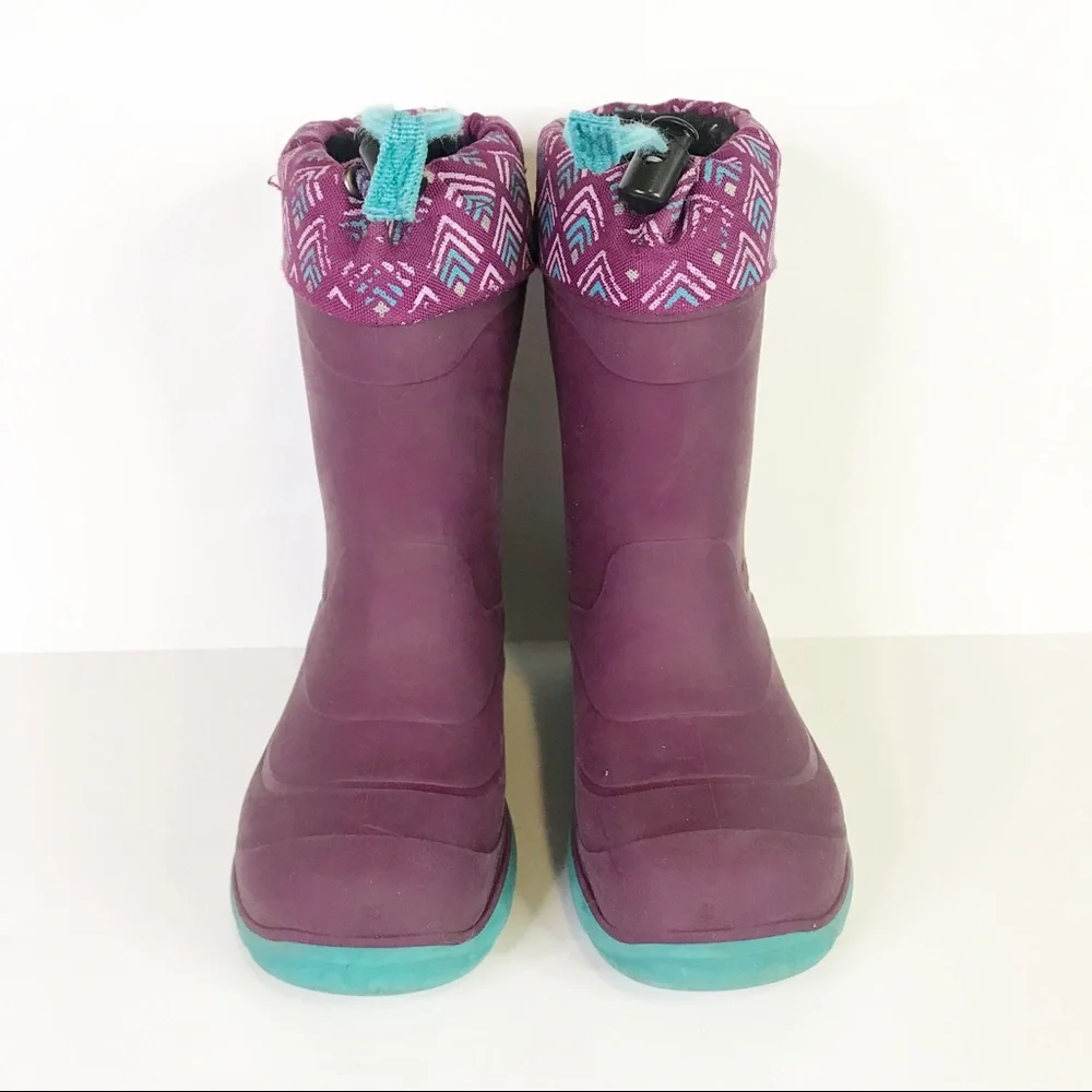 KAMIK Purple Rubber Rain Snow Winter Boots Childrens 12